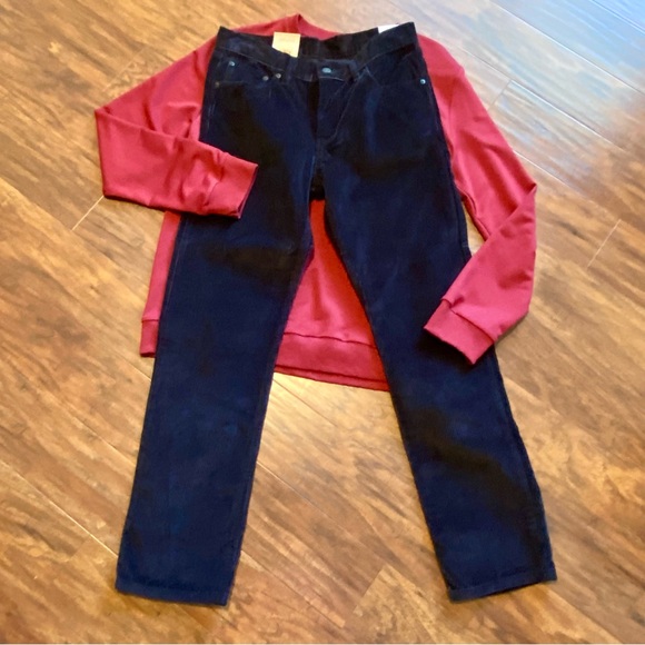 Levi's Blue Straight Leg Classic Corduroy Pants Size 29/30 - NEW - Picture 1 of 7